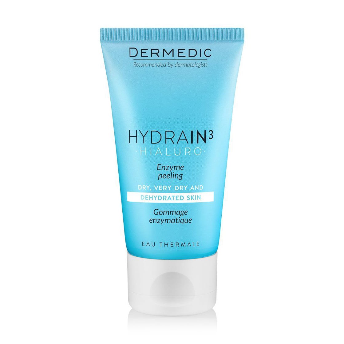 Ензимний пілінг для обличчя, шиї та декольте Dermedic Hydrain 3 Hialuro Enzyme Peeling для сухої, дуже сухої та зневодненої шкіри, 50 мл